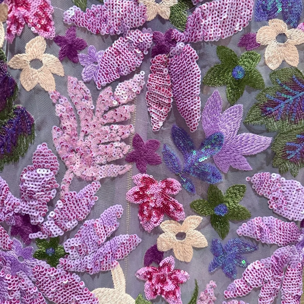 Bronx and Banco Lavender and Gold Embellished Sequin Dress - Picture 8 of 16